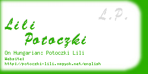 lili potoczki business card